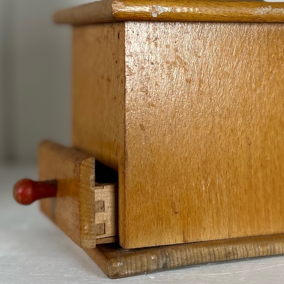 Antique Wood & Metal Coffee Grinder made in West Germany - Picture 10 of 13